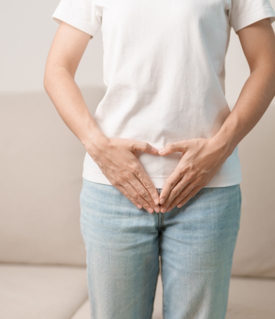 Woman,Hand,Heart,Shape,Over,Abdomen.,Ovarian,And,Cervical,Cancer,